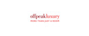 Offpeakluxury brand logo for reviews of travel and holiday experiences