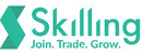 Skilling brand logo for reviews of financial products and services