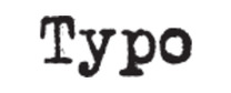 Typo brand logo for reviews of online shopping for Homeware products