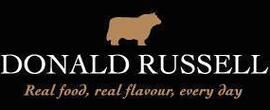 Donald Russell brand logo for reviews of food and drink products